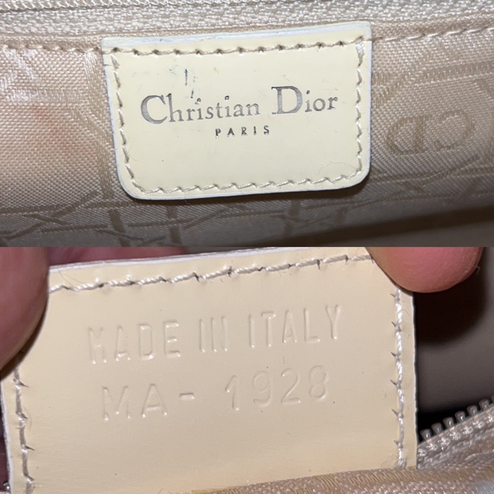 Dior Lady Dior Canvas Satchel Bag with Plastic Handle - Picture 10 of 16